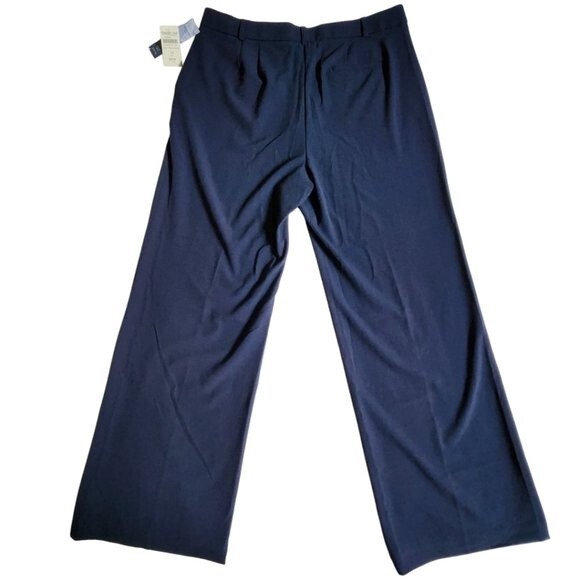 Coldwater Creek blue Willow Wide Leg Trouser Dress pants sz 14 MISSES - Picture 2 of 12
